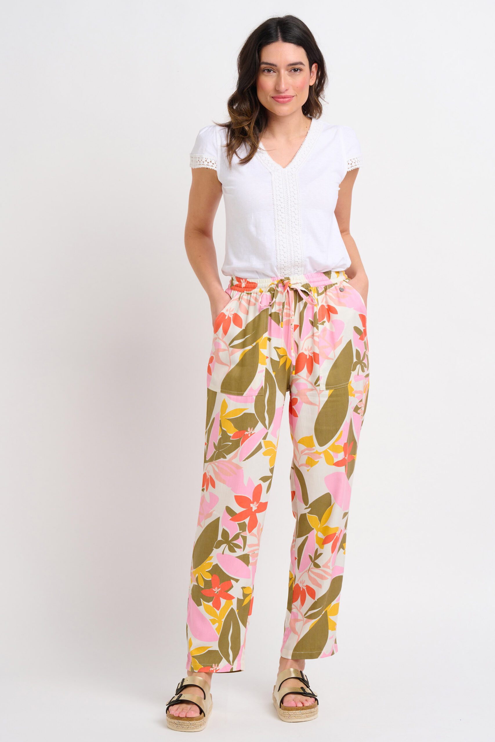 Tropical Palm Pants - Fresca Fashion